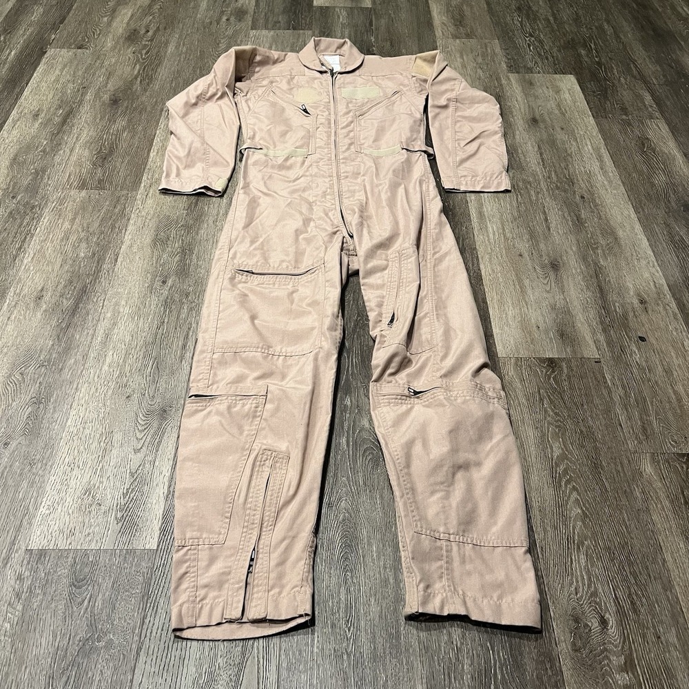 Coveralls CWU 27/P Flyers Desert Tan Flight Suit Size 36L Type I Class 2